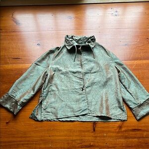Connie’s Moonlight Green Satin Jacket